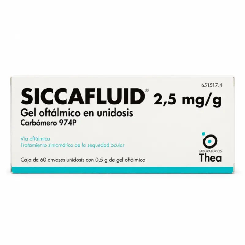 Siccafluid 2,5 mg/g oftalmický gél, 60 jednorazových dávok