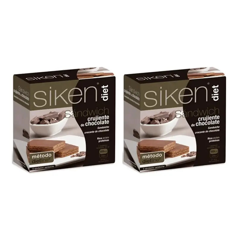 Siken Diet čokoládový sendvič, 2×6 kusov 