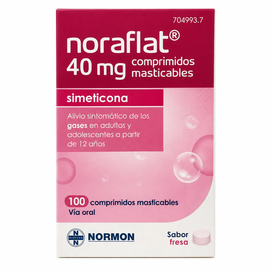 Simetikon Normon 40 mg, 100 žuvateľných tabliet