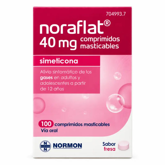 Simetikon Normon 40 mg, 100 žuvateľných tabliet