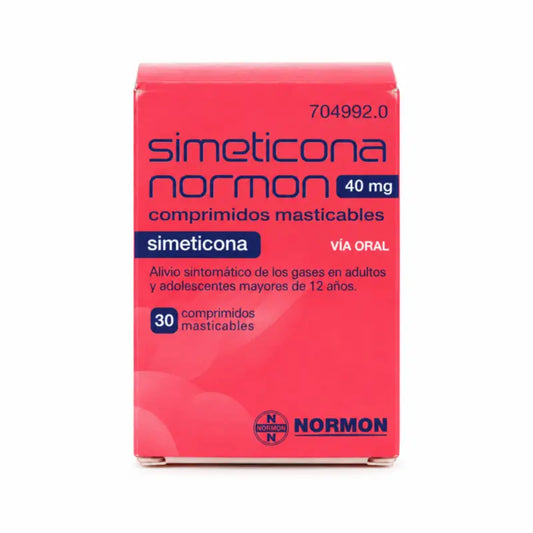 Simetikon Normon 40 mg, 30 žuvacích tabliet