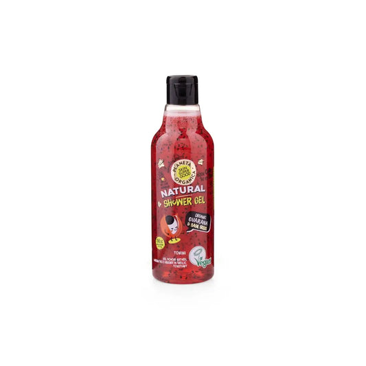 Skin Super Good – prírodný sprchový gél s organickým guaraná a semenami bazalky, 250 ml
 