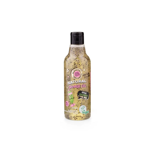 Skin Super Good – prírodný sprchový gél z organického uhorku a semien 
bazalky, 250 ml
 