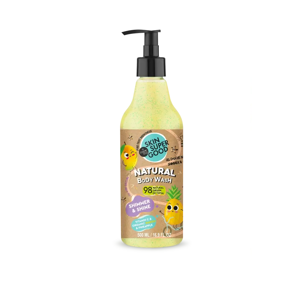 Skin Super Good Prírodný sprchový gél Shimmer & Shine, 500 ml