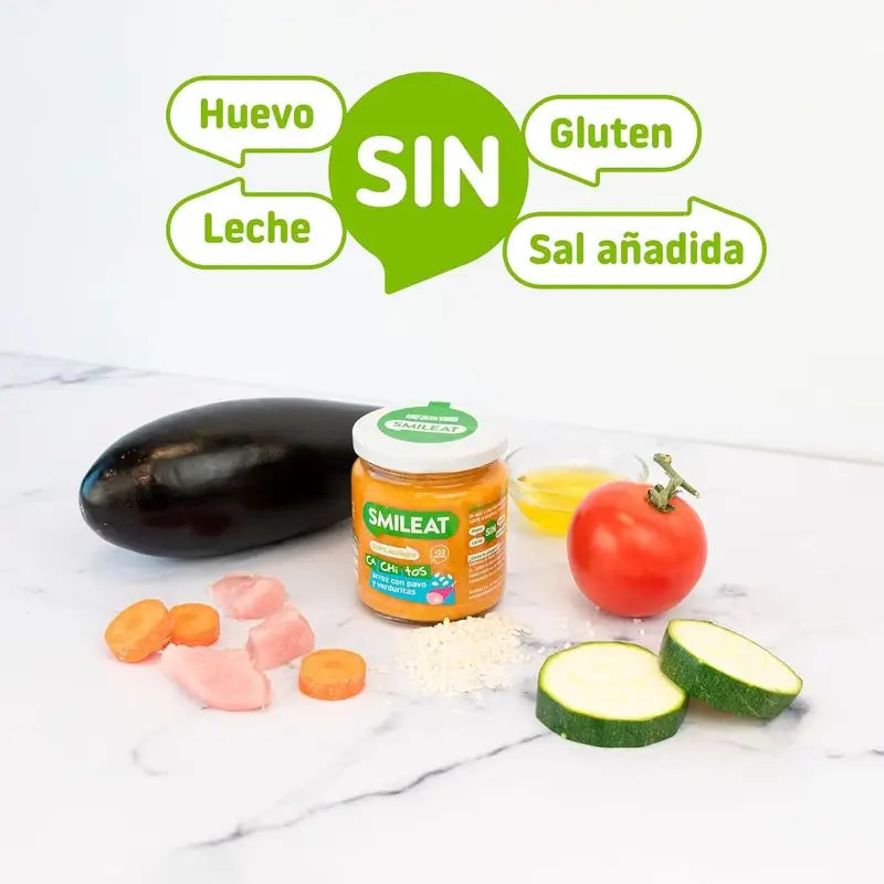 Smileat – pohárik s kúskami ryže a morčacieho mäsa so zeleninou, 6 x 230 g