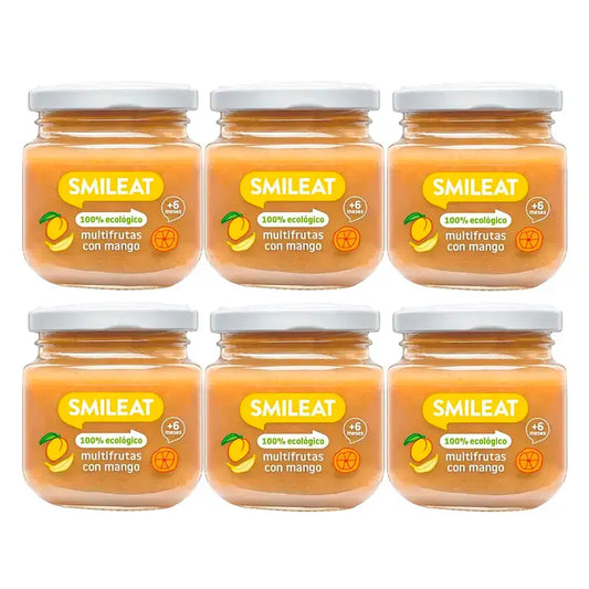 Smileat – pohárik s ovocnou zmesou a mangom, 6 x 130 g