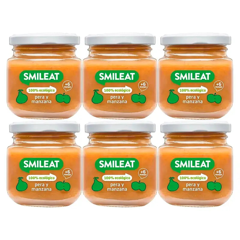 Smileat, pohárik s hruškou a jablkom, 6 × 130 g