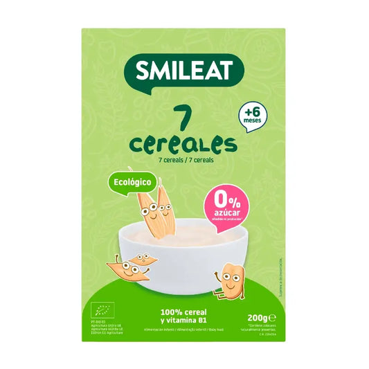 Smileat Ekologické detské kašičky zo 7 druhov obilnín, 200 g
