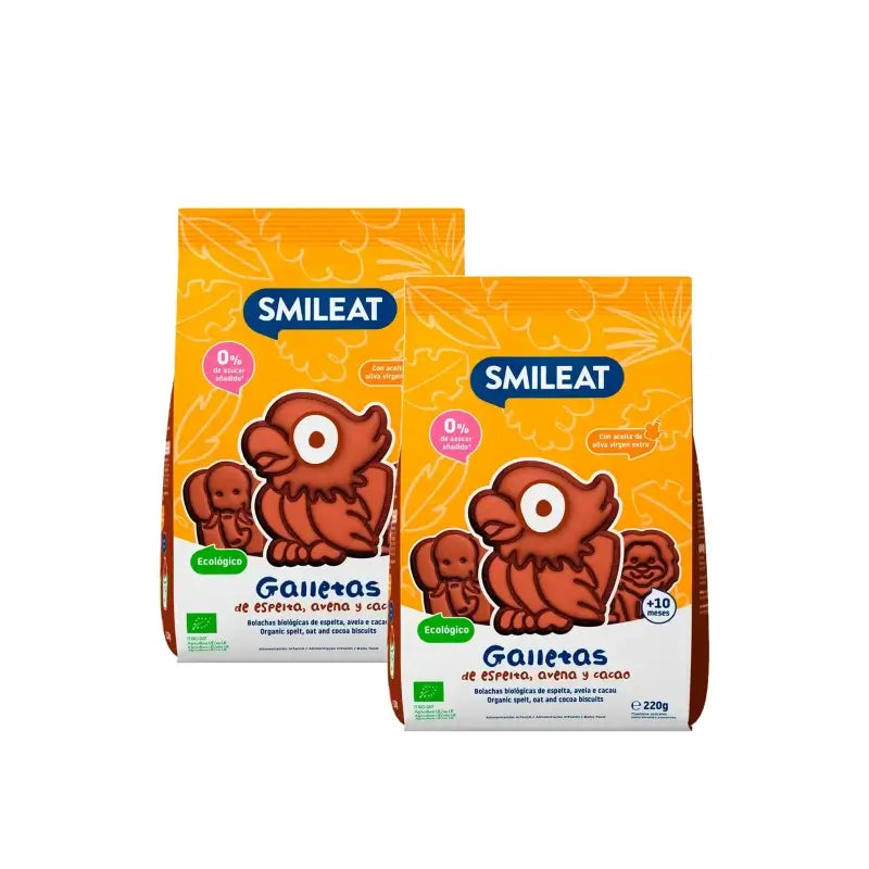 Smileat Kakaové sušienky Eco 220 g, balenie po 2 ks