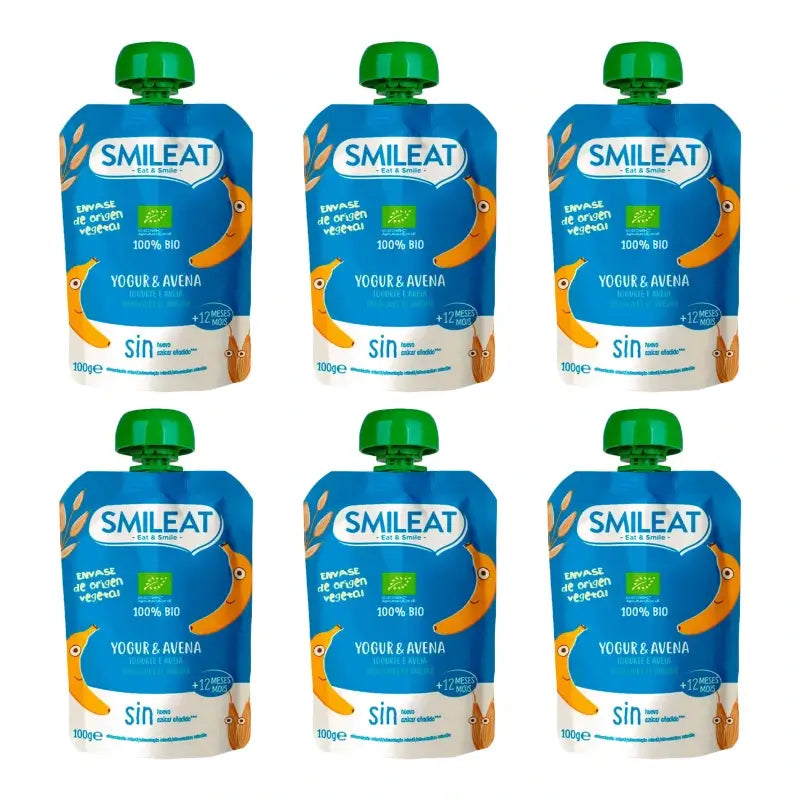 Smileat Pouch Jogurt a ovsené vločky 100 g, balenie po 6 ks