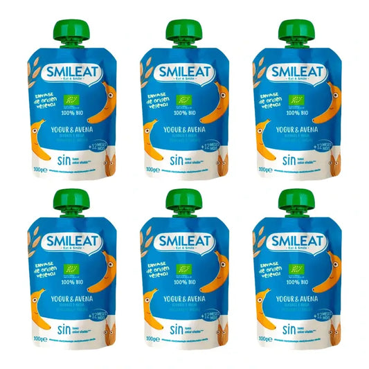 Smileat Pouch Jogurt a ovsené vločky 100 g, balenie po 6 ks