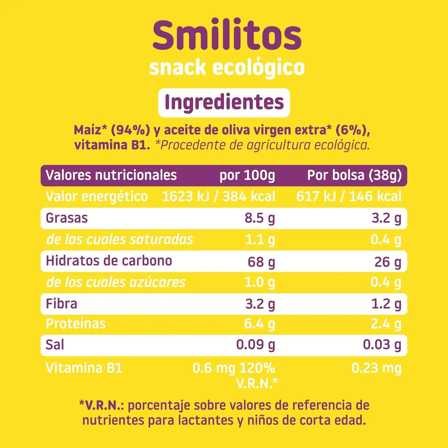 Smileat Smilitos Ekologické kukuričné červíky, 38 g