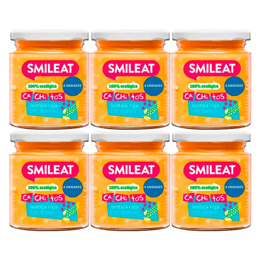 Smileat – pohárik s kúskami šošovice a quinou z ekologického pestovania, 6 × 230 g