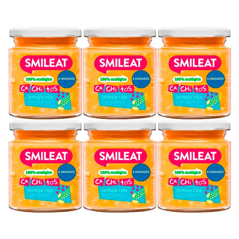 Smileat – pohárik s kúskami šošovice a quinou z ekologického pestovania, 6 × 230 g