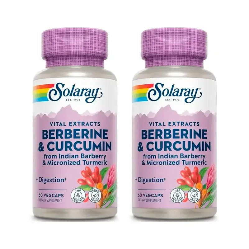 Solaray Berberín a kurkumín, balenie 2 x 60 kapsúl