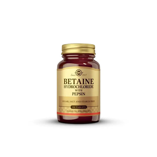 Solgar Betaine Hydrochloride, 100 Tablets