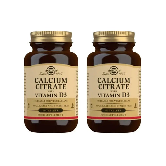 Solgar Citrát vápnika s vitamínom D, 2 x 60 tabliet 