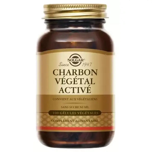 Solgar Aktívne uhlie 300 mg, 100 kapsúl 