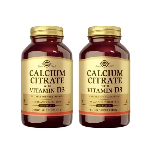 Solgar Citrát vápnika s vitamínom D, 2 x 240 tabliet 