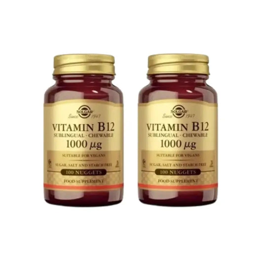 Solgar Vitamín B12 1000 mcg, 2 × 100 žuvateľných tabliet 
