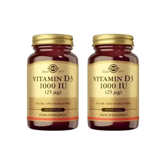 Solgar Vitamín D3 1000 IU, 2 × 100 kapsúl 