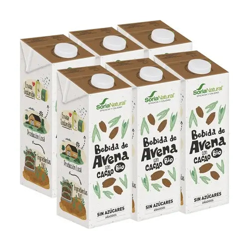 Soria Natural Rastlinný nápoj z ovsa s kakaom, 6 x 1 l