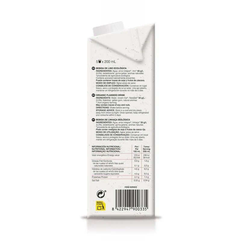 Soria Natural Rastlinný nápoj z ľanu 1 l, 6 ks. Bio S/A 