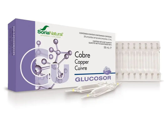 Soria Natural Glucosor Copper, 28 Ampoules Of 2 Ml