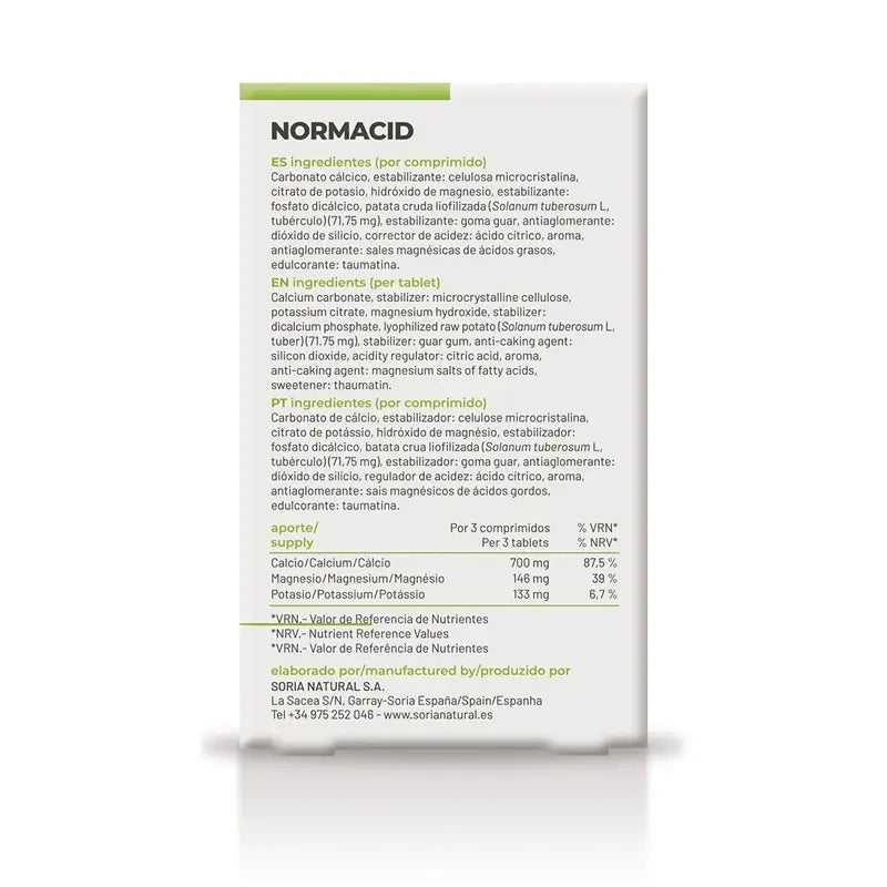 Soria Natural Normacid 1250 mg, 32 tabliet