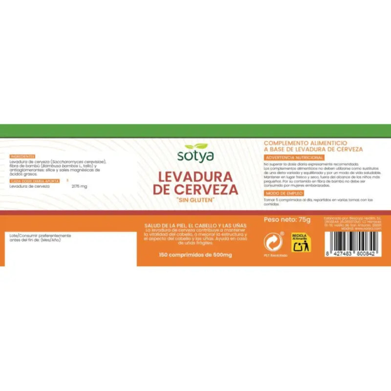 Sotya Pivné kvasnice 500 mg, 150 tabliet