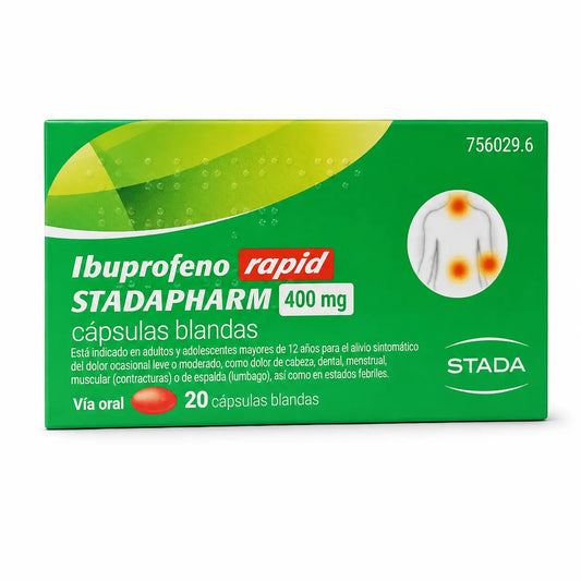 Stadapharm Ibuprofen Rapid 400 mg, 20 kapsúl