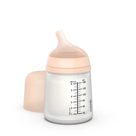 Suavinex Antikolická fľaša Zero Zero 180 ml, prispôsobiteľný prietok (A), od 0 mesiacov, Fair