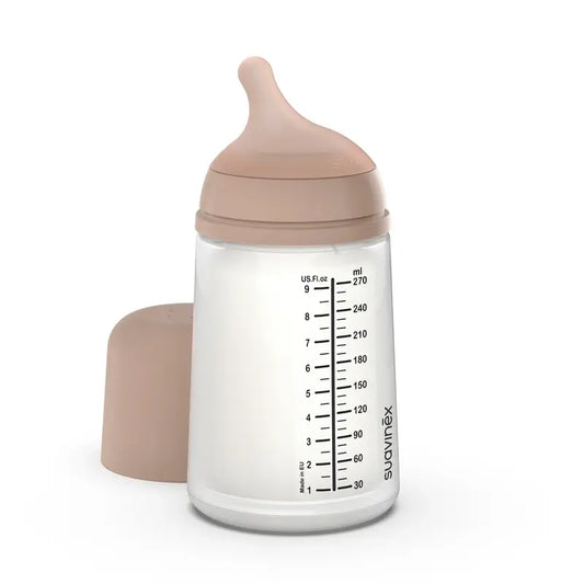 Suavinex fľaša proti kolike Zero Zero 270 ml, stredný prietok (M), od 3 mesiacov, stredná