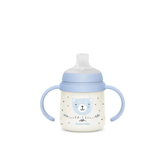 Suavinex Nočná fľaša Night & Day +6 mesiacov Wild&Free modrá, 150 ml