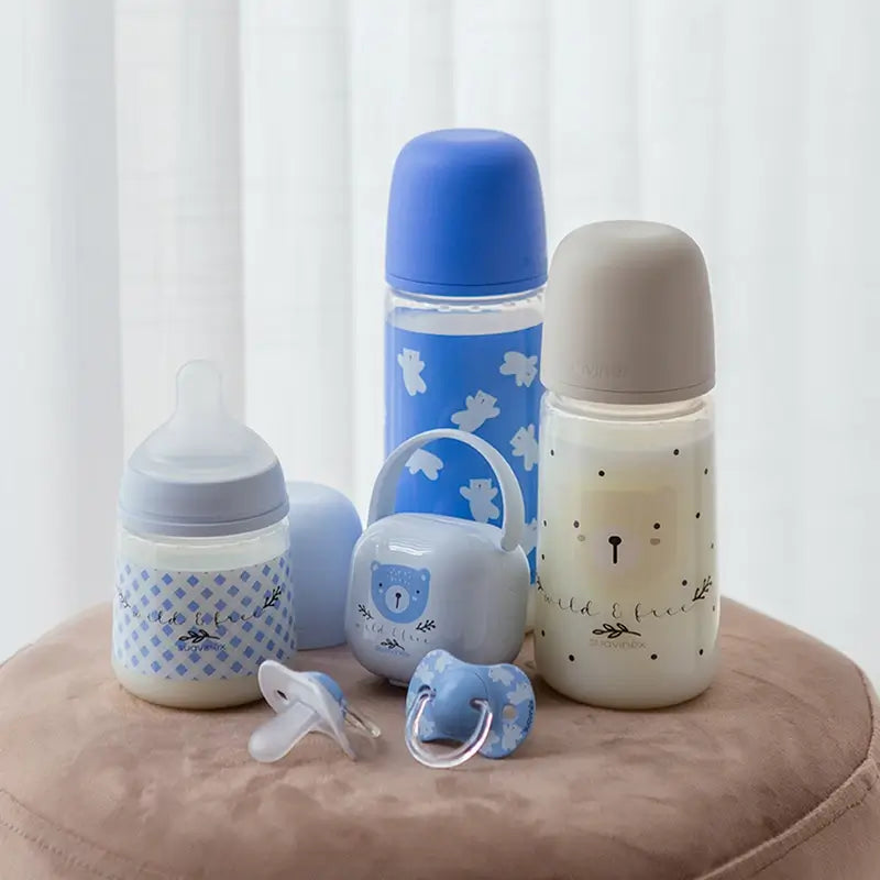 Suavinex Fľaša s cumlíkom Sx Pro s hustým prietokom (L) +6 mesiacov Wild&Free modrá, 360 ml