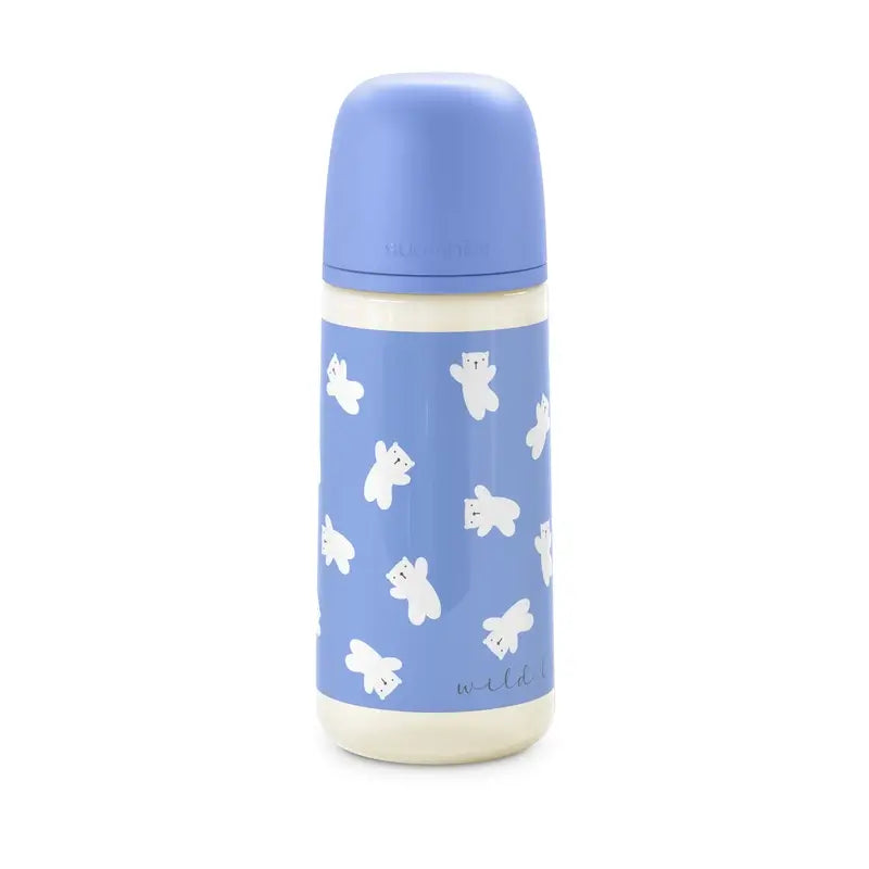 Suavinex Fľaša s cumlíkom Sx Pro s hustým prietokom (L) +6 mesiacov Wild&Free modrá, 360 ml