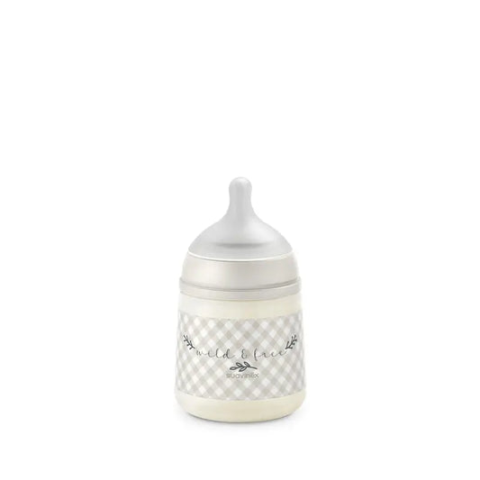 Suavinex Fľaša s cumlíkom Sx Pro s pomalým prietokom (S) +0 mesiacov Wild&Free béžová, 150 ml