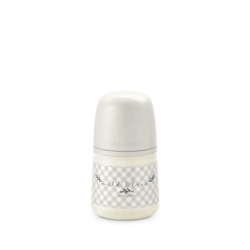 Suavinex Fľaša s cumlíkom Sx Pro s pomalým prietokom (S) +0 mesiacov Wild&Free béžová, 150 ml