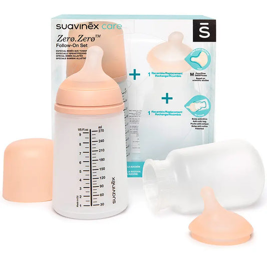Suavinex Zero-Zero Bottle Set 270 Ml, Medium Flow