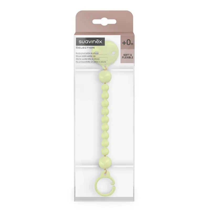 Suavinex – silikónová sponka, farba Lime