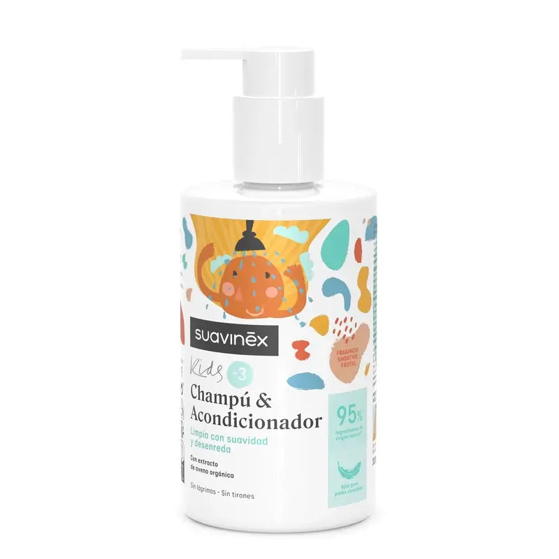 Suavinex šampón s kondicionérom pre deti od 3 do 10 rokov, 300 ml