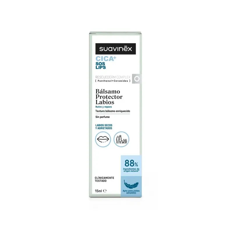 Suavinex Cica Regeneračný balzam na pery 15 ml +0M