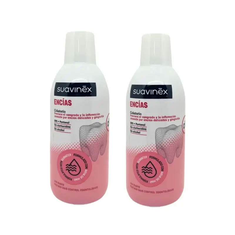 Suavinex ústna voda na ďasná, 2x500 ml