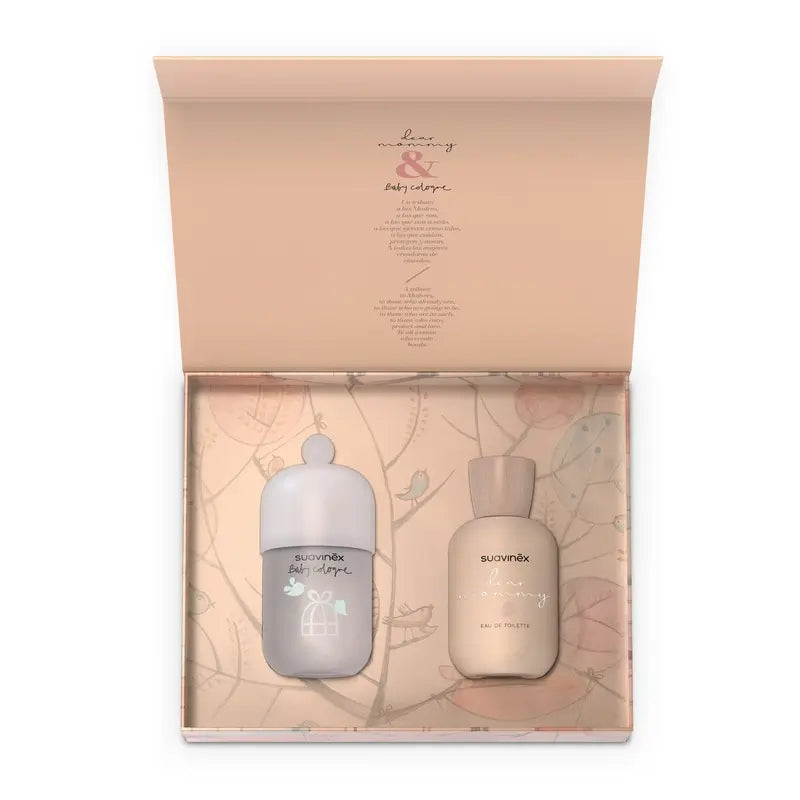 Suavinex – Sada deodorantov pre bábätko a mamičku s klasickým deodorantom Baby Cologne + deodorantom Dear Mommy