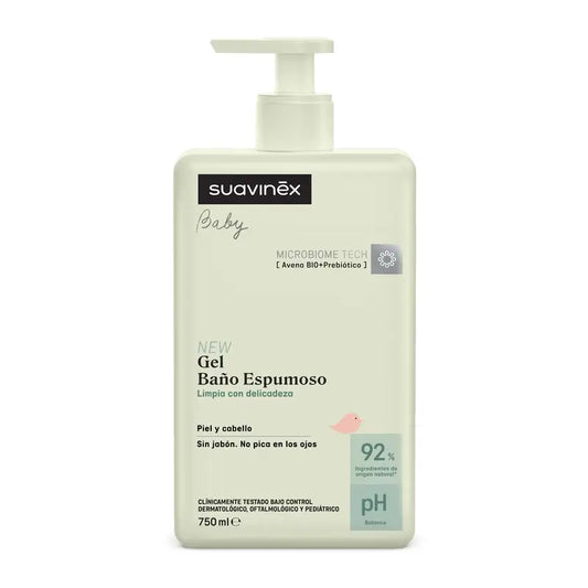 Suavinex Gel – penová kúpeľová zmes pre dojčatá, 750 ml