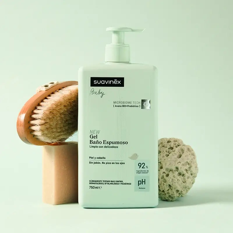 Suavinex Gel – penová kúpeľová zmes pre dojčatá, 750 ml
