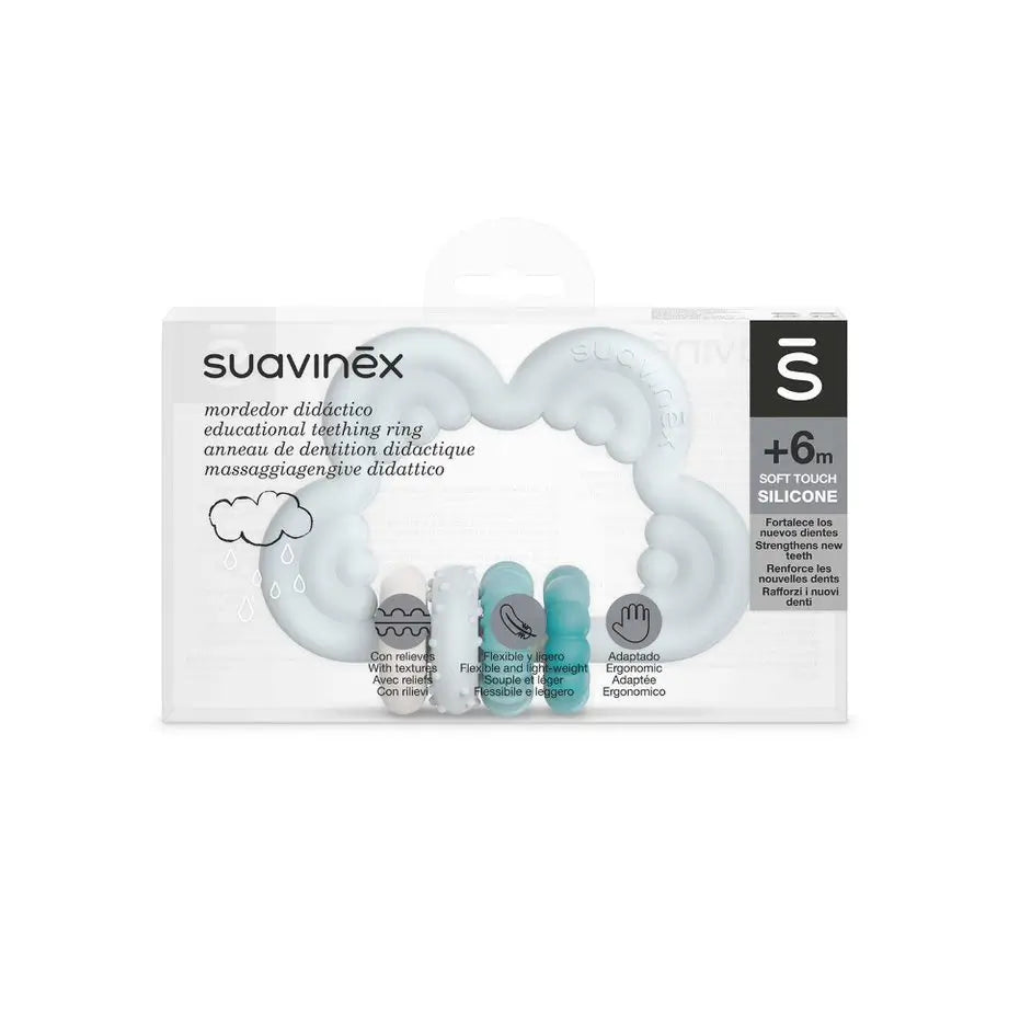 Suavinex Silikónový hryzátko +6 mesiacov, Obláčik, Modrý