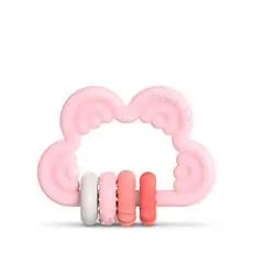 Suavinex Teether Silicone Teether +6 Months, Cloud, Pink