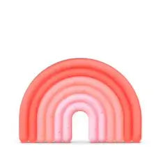 Suavinex Silicone Teether +0 Months, Rainbow, Pink