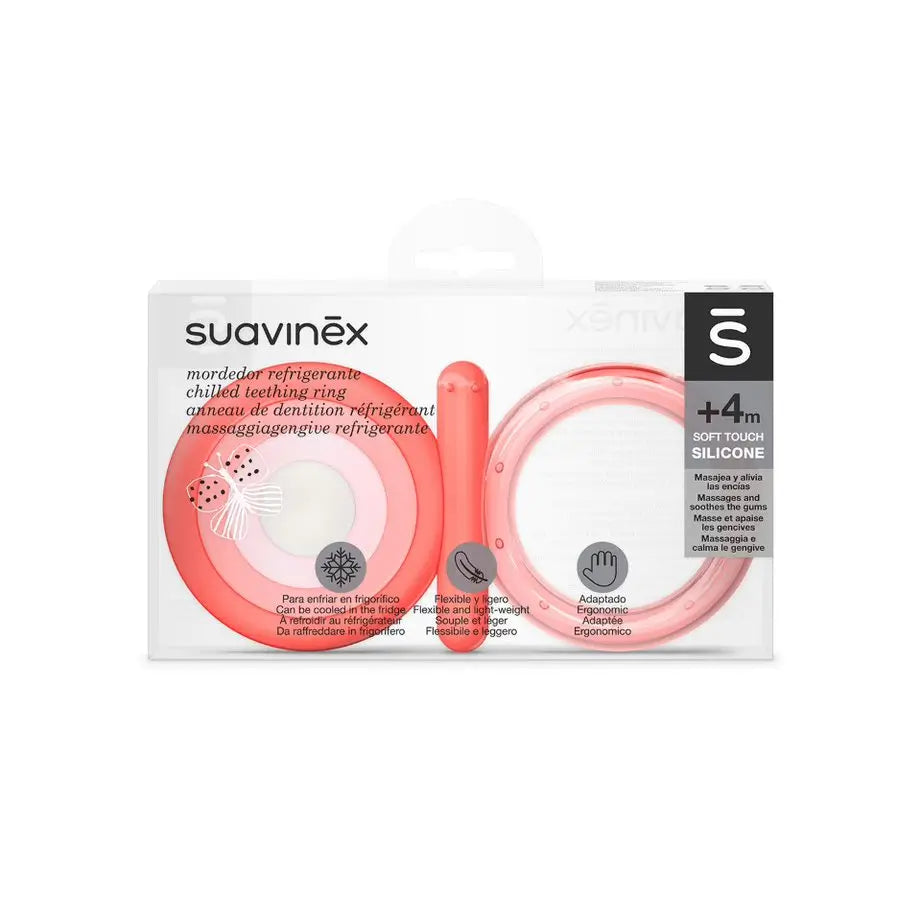 Suavinex Silikónový hryzátko +4 mesiace, chladivý, ružový 